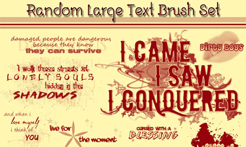Random Large Text Brush Set by ForgottenShadow7
