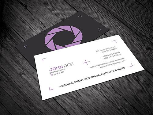 Clean & Minimal Photography Business Card